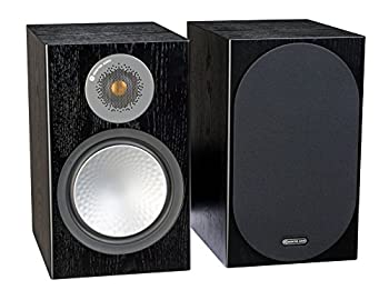 【中古】（非常に良い）モニターオーディオシルバー100 Bookshelf Speakerブラックオークペア