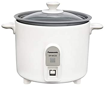 【中古】（非常に良い）パナソニック 炊飯器 1.5合 1人用炊飯器 自動調理鍋 ミニクッカー ホワイト SR-MC03-W