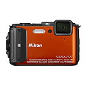 【中古】Nikon - Coolpix AW130 16.0メガピクセル 防水デジタルカメラ-オレンジ