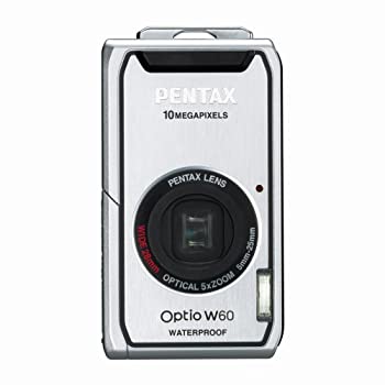 【中古】（非常に良い）PENTAX デジタルカメラ OPTIO (オプティオ) W60 シルバー 1000万画素 光学5倍ズーム OPTIOW60S