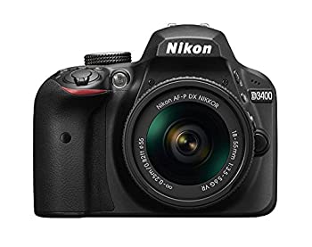【中古】（非常に良い）ニコン D3400 デジタル一眼レフカメラ AF-P DX NIKKOR 18-55mm f/3.5-5.6G VRレンズ付き ブラック (認定リファービッシュ品)