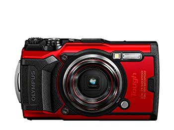 楽天オマツリライフ別館【中古】OLYMPUS デジタルカメラ Tough TG-6 レッド 1200万画素CMOS F2.0 15m 防水 100kgf耐荷重 GPS 内蔵Wi-Fi TG-6RED