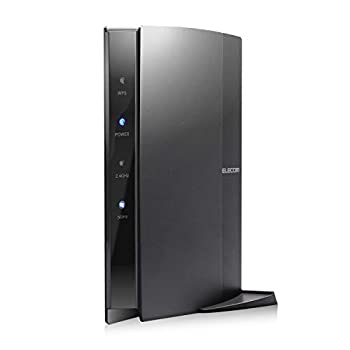 【中古】「未使用品」エレコム WiFi ルーター 無線LAN 11ac 867+300Mbps ビームフォーミング対応 接続推奨12台 iPhone8 / iPhone X 対応 WRC-1167GHBK-S