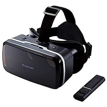 【中古】（非常に良い）エレコム VRゴーグル VRグラス 目幅・ピント調節可能 VRコントローラー付き Bluetooth DMM動画専用(iOs) メガネ対応 ブラック VRG-M01RBK