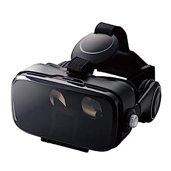 【中古】エレコム VRゴーグル VRヘッドセット ヘッドホン一体型 【DMMで使えるポイント付】 ピント調節 目幅調節 ブラック VRG-DEH01BK