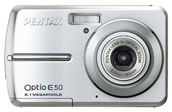 【中古】（非常に良い）PENTAX デジタルカメラ OPTIO E50 シルバー 810万画素 光学3倍ズーム