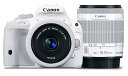 【中古】（非常に良い）Canon デジタル一眼レフカメラ EOS Kiss X7(ホワイト) ダブルレンズキット2 EF-S18-55mm F3.5-5.6 IS STM(ホワイト) EF40mm F2.8 STM(ホワイト)