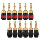 【中古】wgge wg-008?24?Kゴールド安全コネクターバナナプラグ 6 Pair (12 plugs ) WG-008