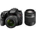 【中古】(非常に良い)ソニー SONY ミラーレス一眼 α65 ダブルズームレンズキット DT 18-55mm F3.5-5.6 SAM+DT 55-200mm...