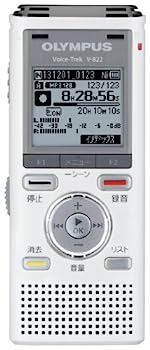 【中古】OLYMPUS ICレコーダー VoiceTrek 4GB リニアPCM対応 MicroSD対応 WHT ホワイト V-822