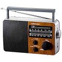 【中古】(非常に良い)オーム電機 ポータブルラジオ 木目 07-7776