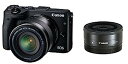 【中古】(非常に良い)Canon ミラーレス一眼カメラ EOS M3 ダブルレンズキット(ブラック) EF-M18-55mm F3.5-5.6 IS STM E...