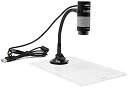 【中古】「非常に良い」Plugable USB 2.0 デジタル顕微鏡(200万画素 10倍 250倍)- 取り外し可能観察プレート付、Windows、macOS、Linux で使用可能