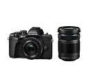 【中古】（非常に良い）OLYMPUS ミラーレス一眼カメラ OM-D E-M10 MarkIII EZダブルズームキット ブラック