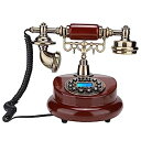 【中古】レトロ電話機 VBESTLIFE FSK/DTMF電話番号表示 発信者番号のチェック ヴィンテージアンティーク電話 ワンボタンリダイヤルヨーロッパ風電話