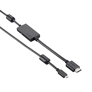 【中古】「非常に良い」ELECOM MHL3.0変換ケーブル 2.0m ブラック MPA-MHL3HD20BK