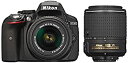 【中古】（非常に良い）Nikon デジタル一眼レフカメラ D5300 ダブルズームキット2 ブラック