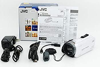 【中古】JVC ビデオカメラ Everio R 防水5m 防塵仕様 耐低温 耐衝撃 内蔵メモリー32GB パールホワイト GZ-R400-W