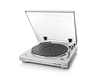 【中古】（非常に良い）Denon アナログレコードプレーヤー フォノイコライザー付 フルオート カートリッジ付属 シルバー DP-29FS