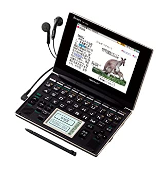 【中古】シャープ Brain ワンセグ搭載カラー液晶電子辞書 PW-TC980-B 5型高精細HVGAカラー液晶搭載 コンテンツダウンロード機能搭載モデル