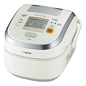 【中古】象印 圧力IH炊飯器 鉄器コート極め羽釜 5.5合 プライムホワイト NP-WD10-WZ