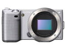 【中古】SONY ミラーレス一眼 α NEX-5ボディ　カラー：シルバー【メーカー名】Sony【メーカー型番】NEX-5ボディシルバー【ブランド名】ソニー(SONY)【商品説明】 こちらの商品は中古品となっております。 画像はイメージ写真ですので 商品のコンディション・付属品の有無については入荷の度異なります。 買取時より付属していたものはお付けしておりますが付属品や消耗品に保証はございません。 商品ページ画像以外の付属品はございませんのでご了承下さいませ。 中古品のため使用に影響ない程度の使用感・経年劣化（傷、汚れなど）がある場合がございます。 また、中古品の特性上ギフトには適しておりません。 製品に関する詳細や設定方法は メーカーへ直接お問い合わせいただきますようお願い致します。 当店では初期不良に限り 商品到着から7日間は返品を受付けております。 他モールとの併売品の為 完売の際はご連絡致しますのでご了承ください。 プリンター・印刷機器のご注意点 インクは配送中のインク漏れ防止の為、付属しておりませんのでご了承下さい。 ドライバー等ソフトウェア・マニュアルはメーカーサイトより最新版のダウンロードをお願い致します。 ゲームソフトのご注意点 特典・付属品・パッケージ・プロダクトコード・ダウンロードコード等は 付属していない場合がございますので事前にお問合せ下さい。 商品名に「輸入版 / 海外版 / IMPORT 」と記載されている海外版ゲームソフトの一部は日本版のゲーム機では動作しません。 お持ちのゲーム機のバージョンをあらかじめご参照のうえ動作の有無をご確認ください。 輸入版ゲームについてはメーカーサポートの対象外です。 DVD・Blu-rayのご注意点 特典・付属品・パッケージ・プロダクトコード・ダウンロードコード等は 付属していない場合がございますので事前にお問合せ下さい。 商品名に「輸入版 / 海外版 / IMPORT 」と記載されている海外版DVD・Blu-rayにつきましては 映像方式の違いの為、一般的な国内向けプレイヤーにて再生できません。 ご覧になる際はディスクの「リージョンコード」と「映像方式※DVDのみ」に再生機器側が対応している必要があります。 パソコンでは映像方式は関係ないため、リージョンコードさえ合致していれば映像方式を気にすることなく視聴可能です。 商品名に「レンタル落ち 」と記載されている商品につきましてはディスクやジャケットに管理シール（値札・セキュリティータグ・バーコード等含みます）が貼付されています。 ディスクの再生に支障の無い程度の傷やジャケットに傷み（色褪せ・破れ・汚れ・濡れ痕等）が見られる場合がありますので予めご了承ください。 2巻セット以上のレンタル落ちDVD・Blu-rayにつきましては、複数枚収納可能なトールケースに同梱してお届け致します。 トレーディングカードのご注意点 当店での「良い」表記のトレーディングカードはプレイ用でございます。 中古買取り品の為、細かなキズ・白欠け・多少の使用感がございますのでご了承下さいませ。 再録などで型番が違う場合がございます。 違った場合でも事前連絡等は致しておりませんので、型番を気にされる方はご遠慮ください。 ご注文からお届けまで 1、ご注文⇒ご注文は24時間受け付けております。 2、注文確認⇒ご注文後、当店から注文確認メールを送信します。 3、お届けまで3-10営業日程度とお考え下さい。 　※海外在庫品の場合は3週間程度かかる場合がございます。 4、入金確認⇒前払い決済をご選択の場合、ご入金確認後、配送手配を致します。 5、出荷⇒配送準備が整い次第、出荷致します。発送後に出荷完了メールにてご連絡致します。 　※離島、北海道、九州、沖縄は遅れる場合がございます。予めご了承下さい。 当店ではすり替え防止のため、シリアルナンバーを控えております。 万が一、違法行為が発覚した場合は然るべき対応を行わせていただきます。 お客様都合によるご注文後のキャンセル・返品はお受けしておりませんのでご了承下さい。 電話対応は行っておりませんので、ご質問等はメッセージまたはメールにてお願い致します。