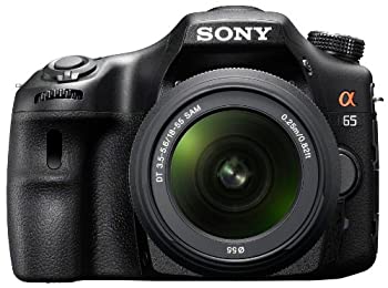 【中古】ソニー SONY ミラーレス一眼 α65 ズームレンズキット DT 18-55mm F3.5-5.6 SAM付属 SLT-A65VK