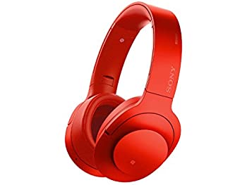 【中古】ソニー SONY ワイヤレスノイズキャンセリングヘッドホン h.ear on Wireless NC MDR-100ABN : Bluetooth/ハイレゾ対応 マイク付き シナバーレッド