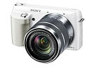 【中古】（非常に良い）SONY ミラーレス一眼 NEX-F3 ズームレンズキット キットレンズ E 18-55mm F3.5-5.6 OSS付属 ホワイト NEX-F3K-W