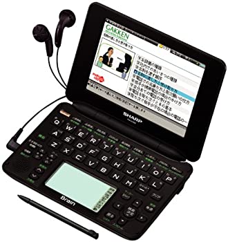 【中古】シャープ Brain 手書きパッド搭載カラー液晶電子辞書 総合モデル 音声対応100コンテンツ 150動画収録 ブラック系 PW-AC920-B