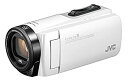 【中古】「非常に良い」JVCKENWOOD JVC ビデオカメラ Everio R 防水 防塵 32GB内蔵メモリー シャインホワイト GZ-R480-W