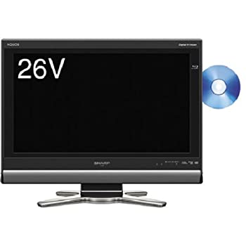 【中古】シャープ 26V型 液晶 テレビ AQUOS LC-26DX1-B ハイビジョン ブルーレイレコーダー内蔵 2008年モデル