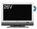 【中古】シャープ 26V型 液晶 テレビ AQUOS LC-26DX2-W ハイビジョン ブルーレイレコーダー内蔵 2009年モデル(2)