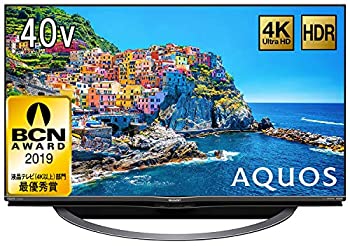 楽天オマツリライフ別館【中古】シャープ 40V型 液晶 テレビ AQUOS 4T-C40AJ1 4K Android TV 回転式スタンド 2018年モデル