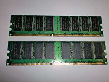 【中古】Buffalo DD400-512MB/E互換品 PC3200（DDR400）DDR SDRAM 184Pin DIMM non ECC 512MB×2枚