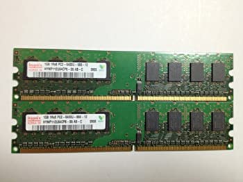 【中古】（非常に良い）Hynix デスクトップ用メモリ PC2-6400 DDR2-800 1GB×2枚セット