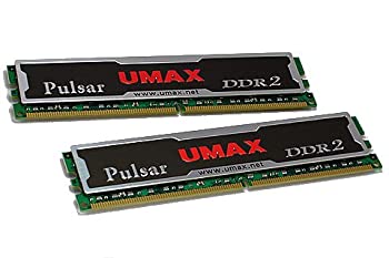 【中古】UMAX DDR2-800(1GB 2)128 8Dualset DDR2-800 2枚組 デスクトップ用 240pin U-DIMM Pulsar DCSSDDR2-2GB-800