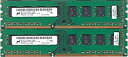 【中古】Micron PC3-12800U (DDR3-1600) 4GB x 2枚組 合計8GB 240ピン DIMM デスクトップパソコン用メモリ 動作保証品