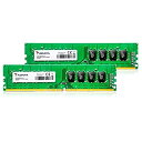 【中古】ADATA DDR4-2666MHz CL19 288Pin Unbuffered DIMM デスクトップPC用 メモリ 8GB×2枚 AD4U2666...