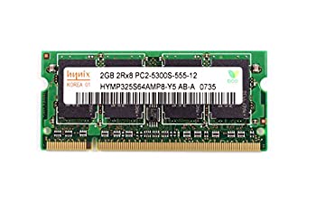 【中古】Hynix 200PIN PC2-5300 DDR2 667 2GB SODIMM [HYMP325S64AMP8-Y5]