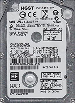 【中古】hts545050?a7e380、PN 0j23465、MLC da5429、Hitachi 500?GB SATA 2.5ハードドライブ