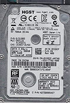 【中古】hts545050?a7e380、PN0j31005、MLCda5116、Hitachi500?GBSATA2.5ハードドライブ