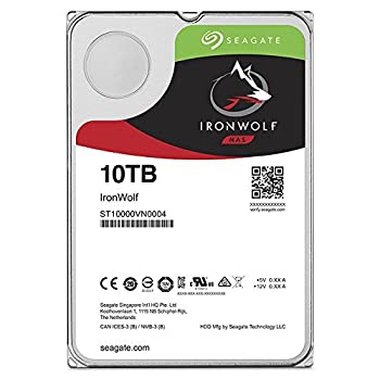 【中古】（非常に良い）Seagate 10TB IronWolf NAS SATA 6Gb/s NCQ 64MB Cache 3.5-Inch Internal Hard Drive (ST10000VN0004) [並行輸入品]