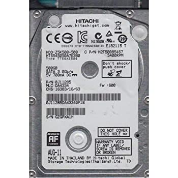 【中古】HGSTジャパン HTS727550A9E364 ノートPC内蔵用 2.5インチHDD SATA/500GB/7200rpm/BULK