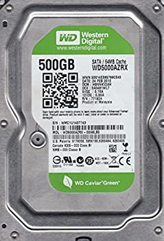 【中古】「非常に良い」wd5000azrx-00?a8lb0、DCM hbnnkv2ah、Westernデジタル500?GB SATA 3.5ハードドライブ