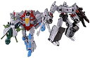 【中古】(非常に良い）トランスフォーマー TFジェネレーションズ TG-28 メガトロン&スタースクリーム【メーカー名】タカラトミー(TAKARA TOMY)【メーカー型番】【ブランド名】タカラトミー(TAKARA TOMY)【商品説明】 こちらの商品は中古品となっております。 画像はイメージ写真ですので 商品のコンディション・付属品の有無については入荷の度異なります。 買取時より付属していたものはお付けしておりますが付属品や消耗品に保証はございません。 商品ページ画像以外の付属品はございませんのでご了承下さいませ。 中古品のため使用に影響ない程度の使用感・経年劣化（傷、汚れなど）がある場合がございます。 また、中古品の特性上ギフトには適しておりません。 製品に関する詳細や設定方法は メーカーへ直接お問い合わせいただきますようお願い致します。 当店では初期不良に限り 商品到着から7日間は返品を受付けております。 他モールとの併売品の為 完売の際はご連絡致しますのでご了承ください。 プリンター・印刷機器のご注意点 インクは配送中のインク漏れ防止の為、付属しておりませんのでご了承下さい。 ドライバー等ソフトウェア・マニュアルはメーカーサイトより最新版のダウンロードをお願い致します。 ゲームソフトのご注意点 特典・付属品・パッケージ・プロダクトコード・ダウンロードコード等は 付属していない場合がございますので事前にお問合せ下さい。 商品名に「輸入版 / 海外版 / IMPORT 」と記載されている海外版ゲームソフトの一部は日本版のゲーム機では動作しません。 お持ちのゲーム機のバージョンをあらかじめご参照のうえ動作の有無をご確認ください。 輸入版ゲームについてはメーカーサポートの対象外です。 DVD・Blu-rayのご注意点 特典・付属品・パッケージ・プロダクトコード・ダウンロードコード等は 付属していない場合がございますので事前にお問合せ下さい。 商品名に「輸入版 / 海外版 / IMPORT 」と記載されている海外版DVD・Blu-rayにつきましては 映像方式の違いの為、一般的な国内向けプレイヤーにて再生できません。 ご覧になる際はディスクの「リージョンコード」と「映像方式※DVDのみ」に再生機器側が対応している必要があります。 パソコンでは映像方式は関係ないため、リージョンコードさえ合致していれば映像方式を気にすることなく視聴可能です。 商品名に「レンタル落ち 」と記載されている商品につきましてはディスクやジャケットに管理シール（値札・セキュリティータグ・バーコード等含みます）が貼付されています。 ディスクの再生に支障の無い程度の傷やジャケットに傷み（色褪せ・破れ・汚れ・濡れ痕等）が見られる場合がありますので予めご了承ください。 2巻セット以上のレンタル落ちDVD・Blu-rayにつきましては、複数枚収納可能なトールケースに同梱してお届け致します。 トレーディングカードのご注意点 当店での「良い」表記のトレーディングカードはプレイ用でございます。 中古買取り品の為、細かなキズ・白欠け・多少の使用感がございますのでご了承下さいませ。 再録などで型番が違う場合がございます。 違った場合でも事前連絡等は致しておりませんので、型番を気にされる方はご遠慮ください。 ご注文からお届けまで 1、ご注文⇒ご注文は24時間受け付けております。 2、注文確認⇒ご注文後、当店から注文確認メールを送信します。 3、お届けまで3-10営業日程度とお考え下さい。 　※海外在庫品の場合は3週間程度かかる場合がございます。 4、入金確認⇒前払い決済をご選択の場合、ご入金確認後、配送手配を致します。 5、出荷⇒配送準備が整い次第、出荷致します。発送後に出荷完了メールにてご連絡致します。 　※離島、北海道、九州、沖縄は遅れる場合がございます。予めご了承下さい。 当店ではすり替え防止のため、シリアルナンバーを控えております。 万が一、違法行為が発覚した場合は然るべき対応を行わせていただきます。 お客様都合によるご注文後のキャンセル・返品はお受けしておりませんのでご了承下さい。 電話対応は行っておりませんので、ご質問等はメッセージまたはメールにてお願い致します。