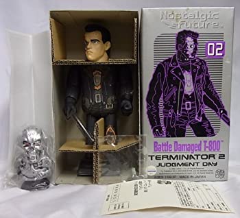 【中古】「未使用品」ティントイ Nostalgic Future ”TERMINATOR 2 JUDGMENT DAY” Battle Damaged　T-800 ブリキ　ターミネーター（ゼンマイ動力　ミニエンドスケル