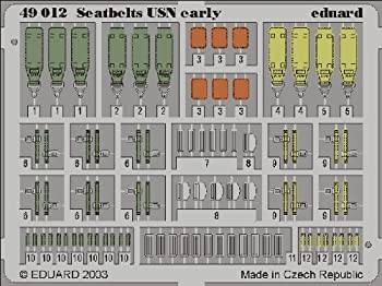 【中古】49-012　1/48　WW　アメリカ海軍航空隊シートベルト初期タイプ　カラーエッチング　Seatbelts USN