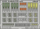 【中古】49-012 1/48 WW アメリカ海軍航空隊シートベルト初期タイプ カラーエッチング Seatbelts USN