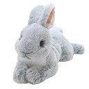 【中古】「非常に良い」ひざうさぎ ぬいぐるみ グレー(3)